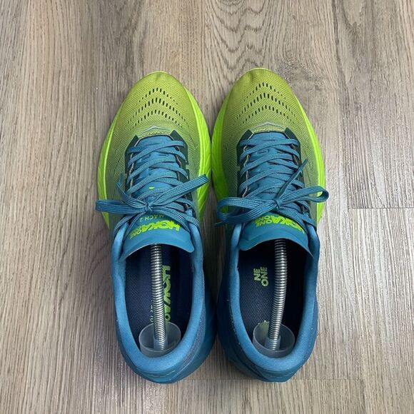 Hoka One One Mens 10.5 Blue Mach 2 Running Walking Low Top Laced Up - Picture 5 of 11